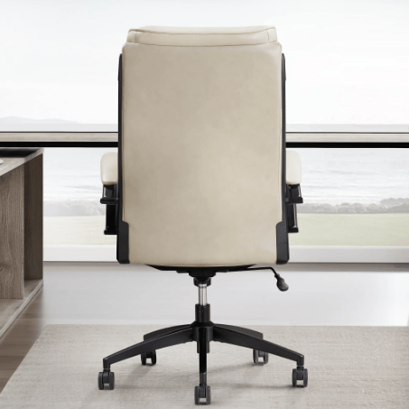 Antique Linen Leather Desk Chair by Parker House