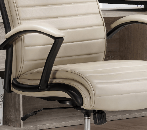Antique Linen Leather Desk Chair by Parker House